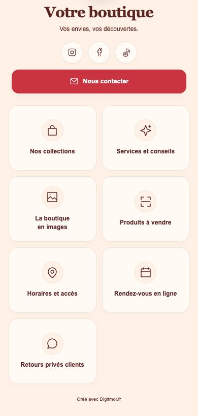 Extrait de la démonstration Digitmoi Commerce et boutique