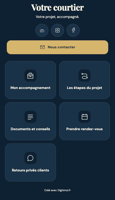 Extrait de la démonstration Digitmoi Courtier
