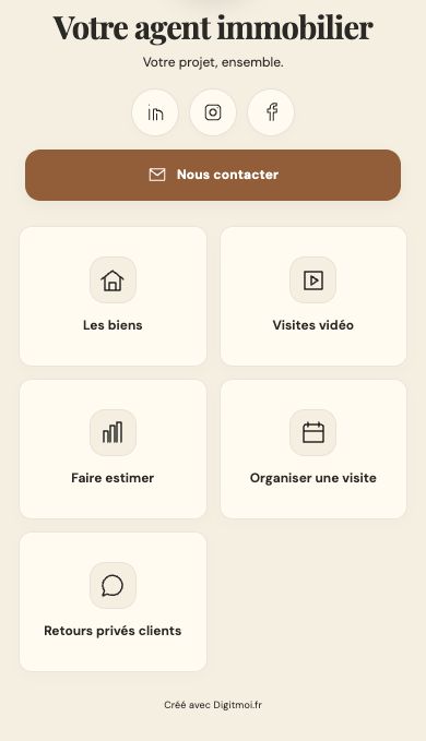 Extrait de la démonstration Digitmoi Agent immobilier